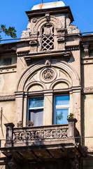 Fototapeta na wymiar Fragment of an old building in Odessa