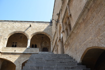 The Palace of the Grand Master of the Knights of Rhodes , also known as the Kastello, is a famous medieval castle in the city of Rhodes. The island of Rhodes.