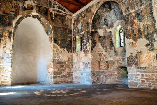 Inside View of the ancient Monastery of Saint Mary in ancient Apollonia.