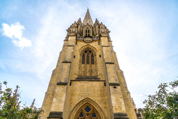Fototapeta na wymiar Beautiful Architecture at University Church of St Mary the Virgin in Oxford, UK