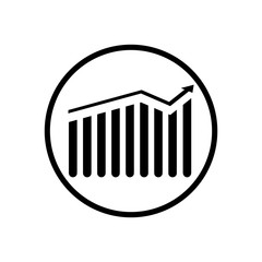 graph icon in trendy flat style