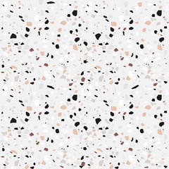 Terrazzo seamless pattern. Pastel colors background.
