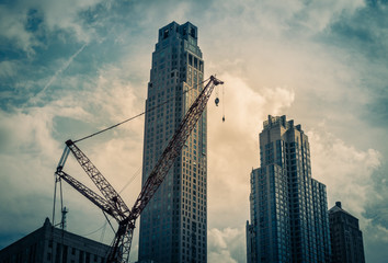 skyscraper construction in new york