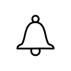 Bell icon trendy flat design.Active notification flat design