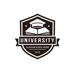 Obraz premium University, college logo vector