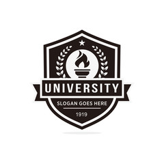Obraz premium University, college logo vector