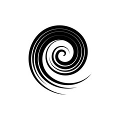 Circle Blue Tornado logo symbol isolated, Abstract Hurricane Logo Symbol, Typhoon vector
