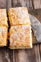 A Polish cream pie made of two layers of puff pastry, filled with whipped cream.