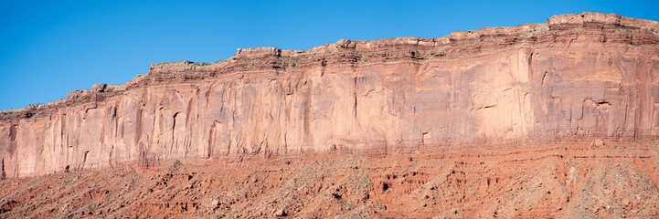 Fototapeta premium Panorama of a Sandstone Outcrop in Monument Valley, Arizona