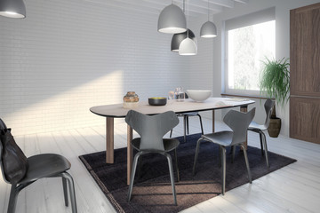 Kitchen Area with Dining Room Integration (preview) - 3d visualization