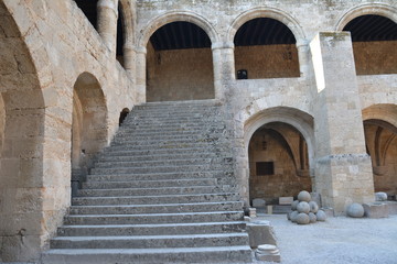 Archaeological Museum of Rhodes. Rhodes island in Greece. The second famous place in the old town.