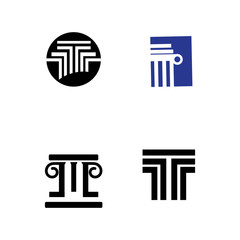 column Logo Template vector