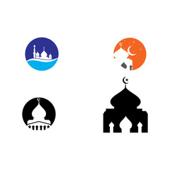 islamic mosque logo vector icon