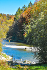 Goldener Oktober-Isar