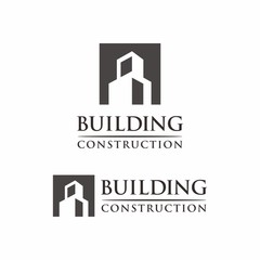 Real estate commercial and residential building logo design template vector illustration