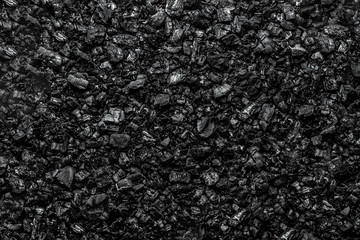 black coals texture, top view. coal mining, coal mining development mine.