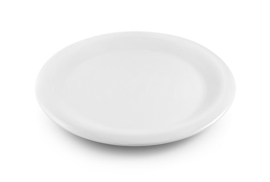 white plate isolated on white background.