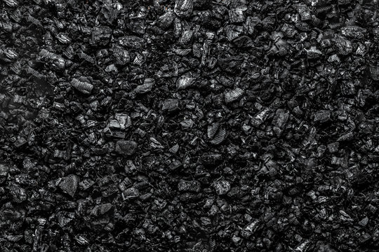 black coals texture, top view. coal mining, coal mining development mine.