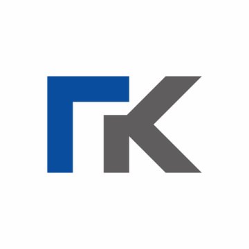 RK logo initial letter design template vector illustration