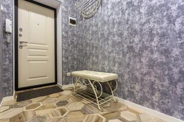 door in modern entrance hall of corridor in expensive apartments