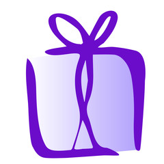 Illustration of gift icon on white background