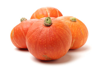 Obraz premium Orange pumpkin on white background 