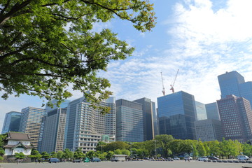 Fototapeta premium 東京駅丸の内皇居江戸城