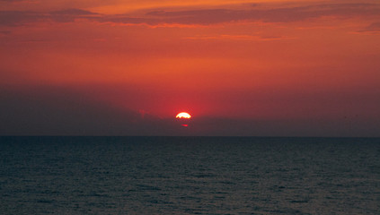 sunset over sea