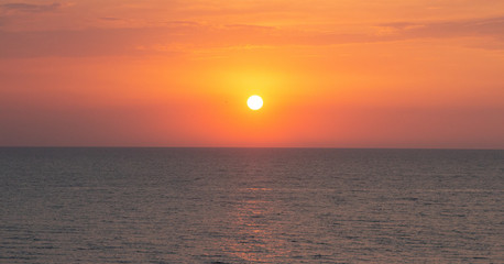 sunset over the sea