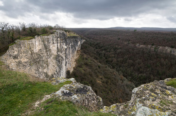 Rocks near the village of  Bolshshoe Sadovoe  in the Crimea