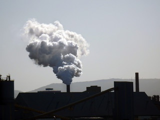 Air pollution smoke from industry