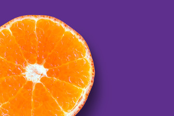 background with tangerine on purple