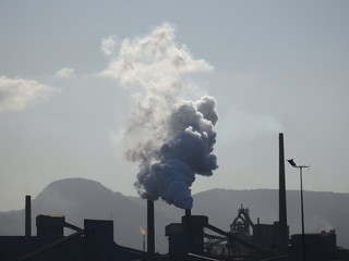 Air pollution smoke from industry