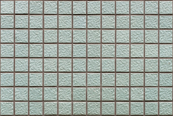Seamless green mossaic tiles texture. Architecture material constuction.