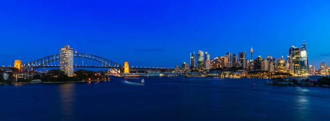 Foto op Plexiglas Sydney by night from Wawerton, Australia © aure50