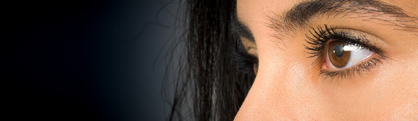 Obraz premium super macro shot of human eyes 
