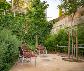 Silence in a park in Barcelona
