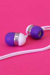 Close-up of wired headphones