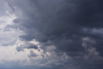 Naklejka na ściany i meble Epic Storm sky, dark grey clouds background texture