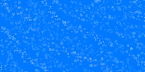 Soft blue Christmas abstract background with white boken snow elements