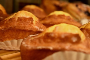 beautiful picture of mini cakes freshly baked. Attractive, colored and delicious.