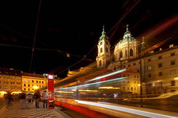 Fototapeta na wymiar Prag Nachtaufnahme Tschechien