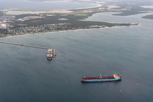 airview of Caltex shipping site sydney australia