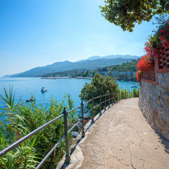 wunderschöner Weg am Meer entlang von Opatija nach Icici, Kvarner Bucht