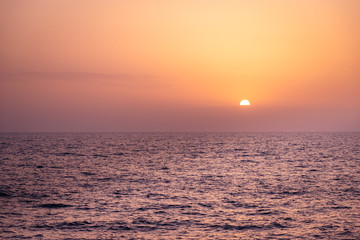 Sunset over sea