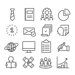 Simple set of business minimal icon isolated. Modern outline on white background
