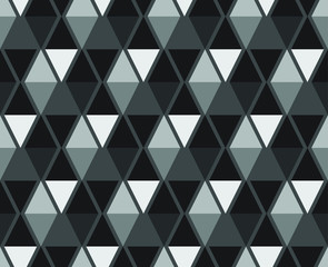 Abstract geometric seamless pattern of triangles. Vector.