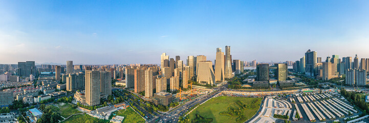 city skyline in hangzhou china