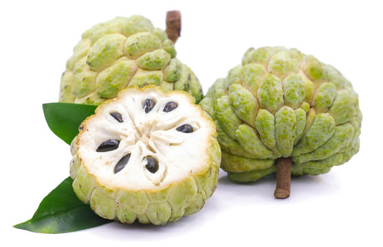 Annona or Custard apple isolated on white background