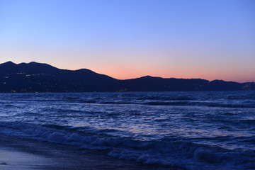 Sonnenuntergang am Amoudara Strand, Heraklion/Kreta